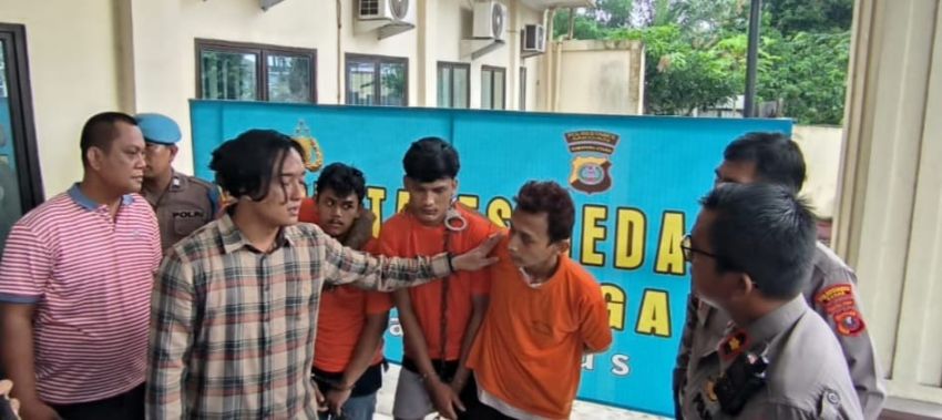 Lima Kali Beraksi di Masjid, Empat Residivis Curanmor Dibekuk Polsek Sunggal, Dua Ditembak