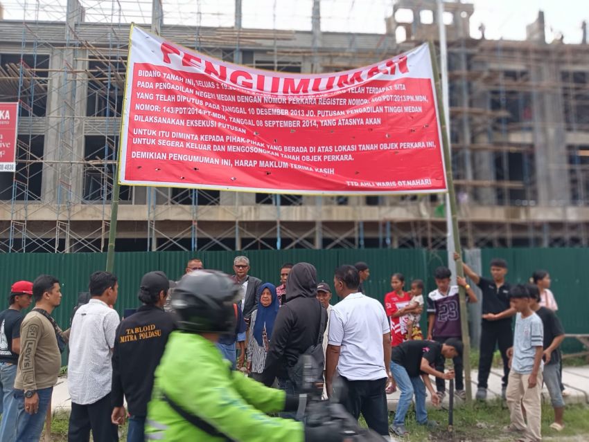 Ahli Waris Datok Nahari Protes Ruko di Lahan Warisan Sunggal