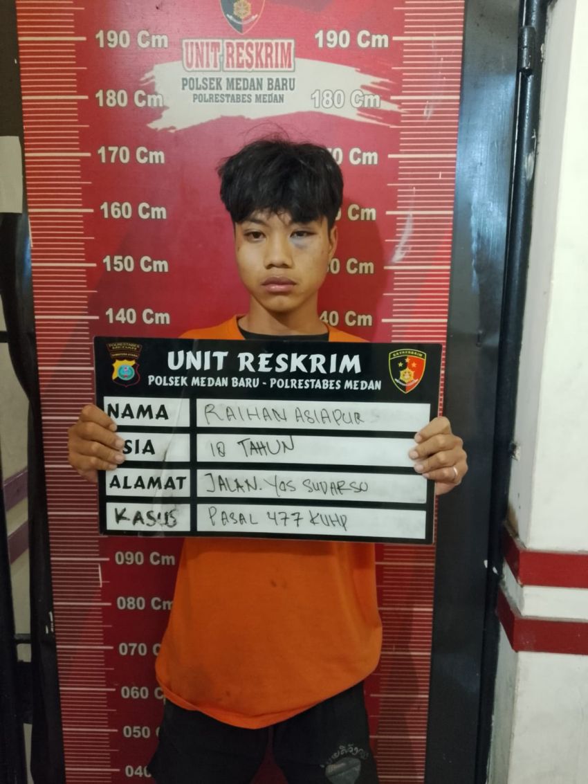 Pelaku Curanmor Diringkus Polsek Medan Baru Saat Patroli