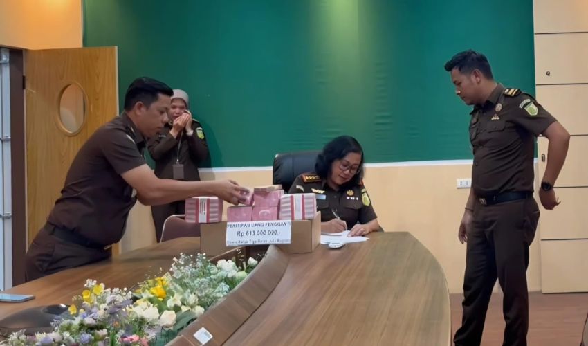 Kejari Labuhanbatu Terima Titipan Uang Pengganti dari Kasus Renovasi Puskesmas Seipegantungan