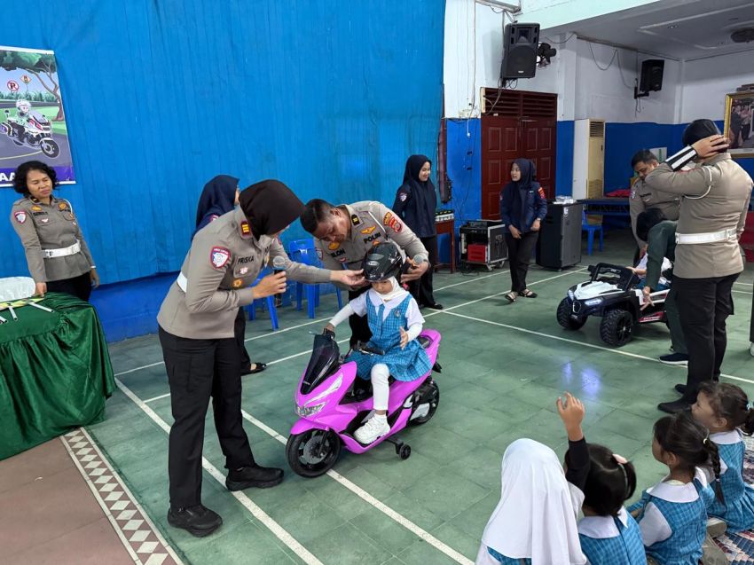 Satlantas Polres Siantar Edukasi Tertib Lalu Lintas Sejak Usia Dini