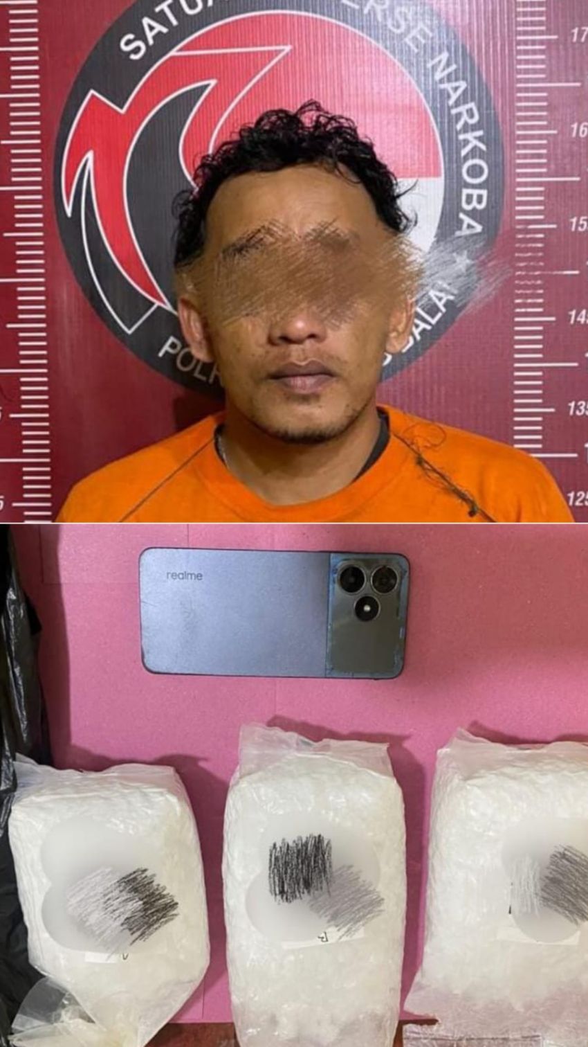 Dua Pria Berhasil Diringkus Satres Narkoba di Tanjungbalai, 2,9 Kg Kokain Diamankan