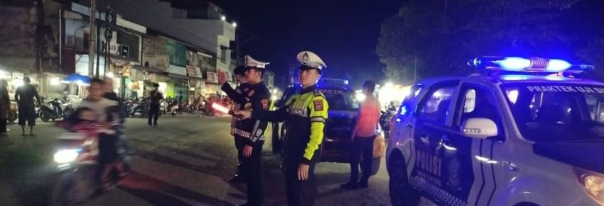 Sat Lantas Tanjungbalai Gelar Blue Light Patrol, Pastikan Situasi Kamtibmas Malam Hari Kondusif