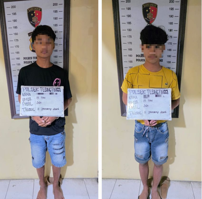 Polsek Tebingtinggi Bekuk Dua Pelaku Curas dari SPBU di Sergai