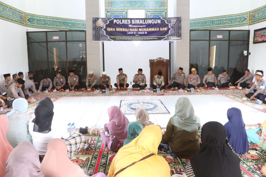 Polres Simalungun Peringati Isra Mi'raj 1447 H