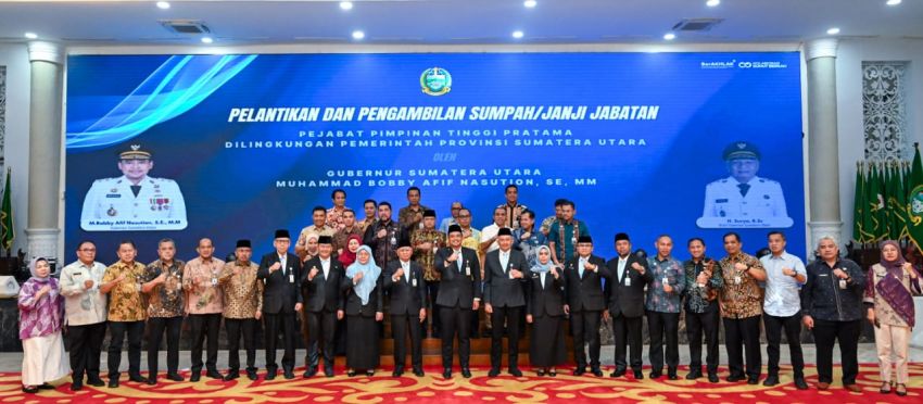 Lantik Empat Pejabat Eselon II, Gubernur  Minta Kerja Cepat dan Tepat