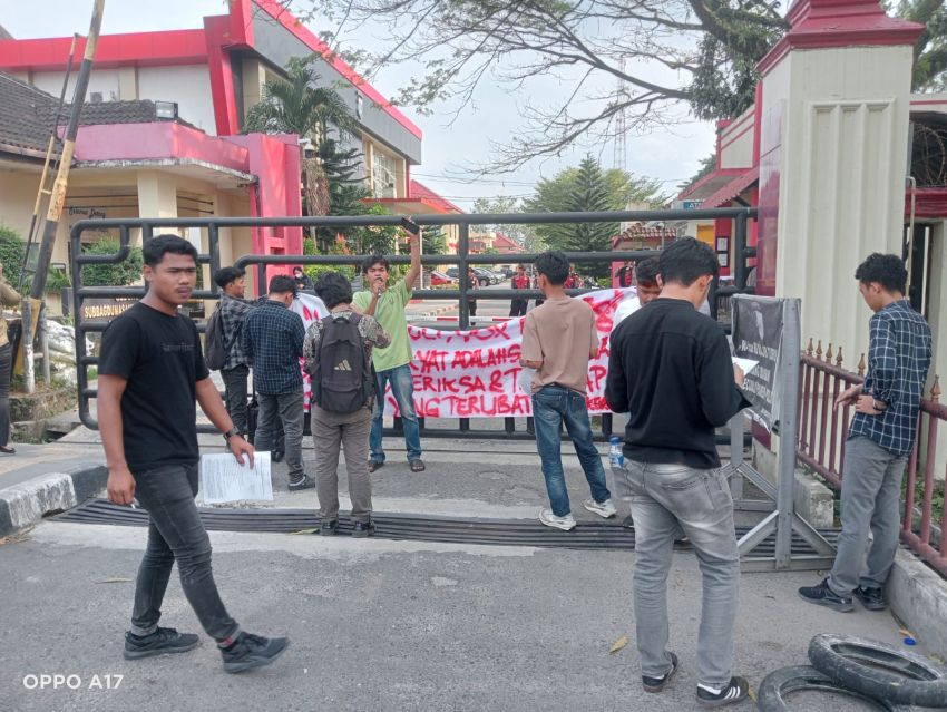Gemalaki Demo Desak Polda Sumut Tertibkan Galian C di Batubara