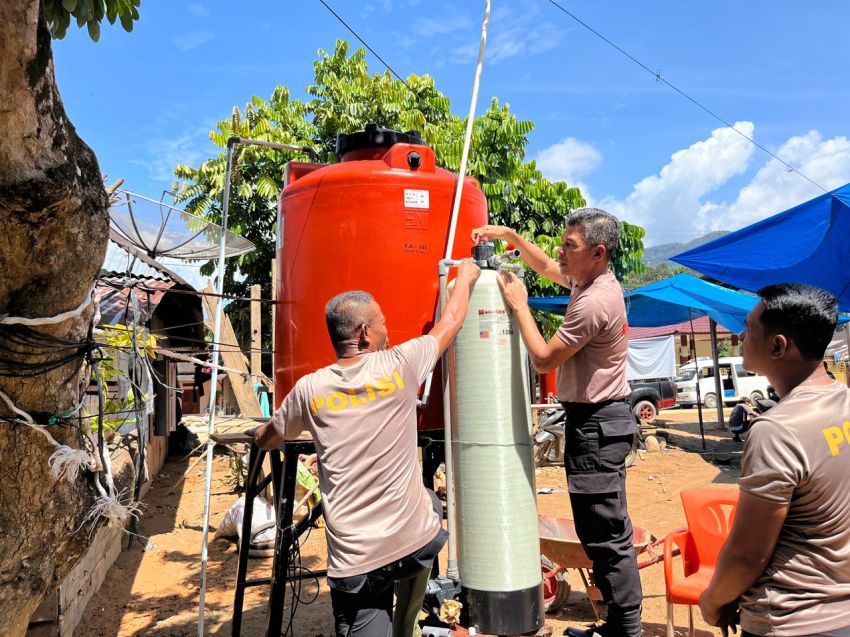 Polda Sumut Hadirkan Air Bersih untuk Warga Hutanabolon