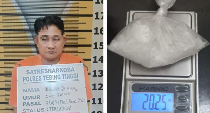 Miliki Sabu, Pria Asal Sergai Dibekuk Polres Tebingtinggi