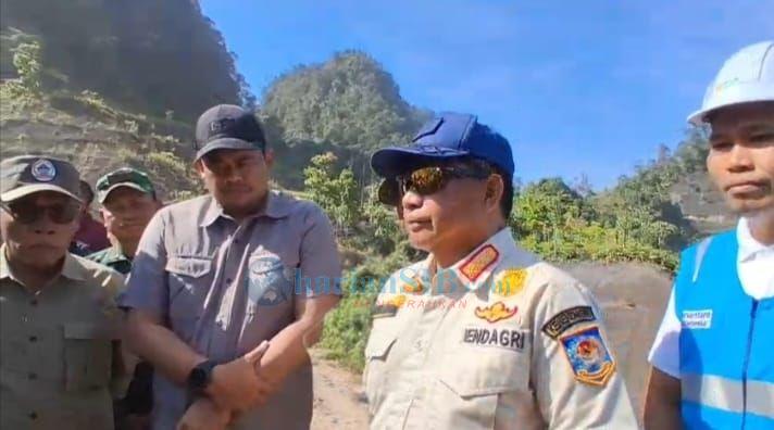 Mendagri Tito Karnavian dan Gubsu Tinjau PLTA Sipan Sihaporas Pascabencana