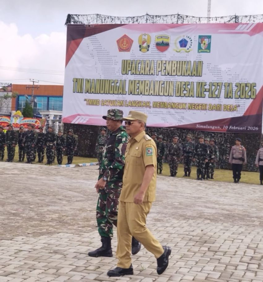 Bupati Simalungun Buka TMMD ke-127, Fokus Percepatan Pembangunan Desa Terpencil