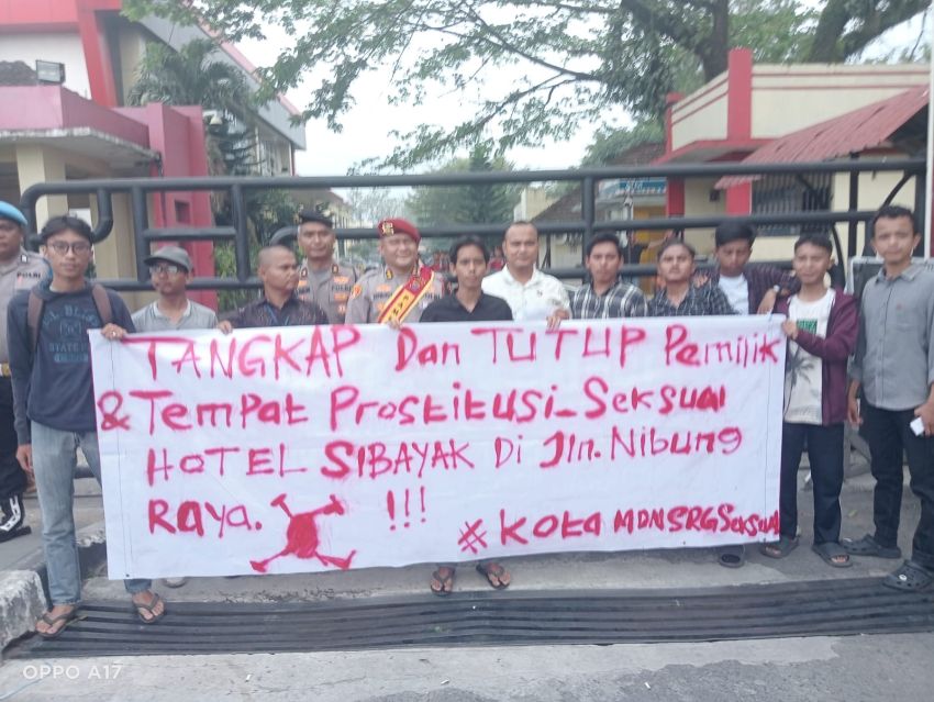 Aksi GPR Desak Polda Sumatera Utara Tertibkan Dugaan Prostitusi di Hotel Jalan Nibung Medan
