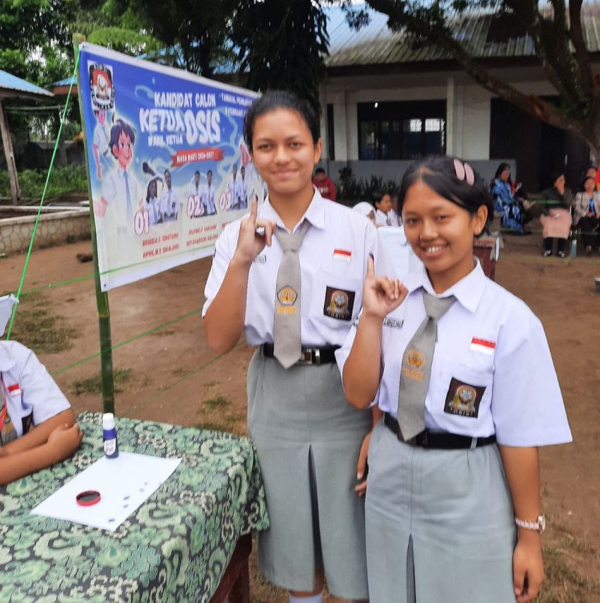 Tiga Kandidat Bertarung, SMAN 1 Purba Gelar Pesta Demokrasi