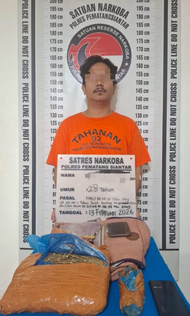 Sinergi TNI-Polri Bongkar Peredaran Ganja di Siantar, Pria 28 Tahun Ditangkap