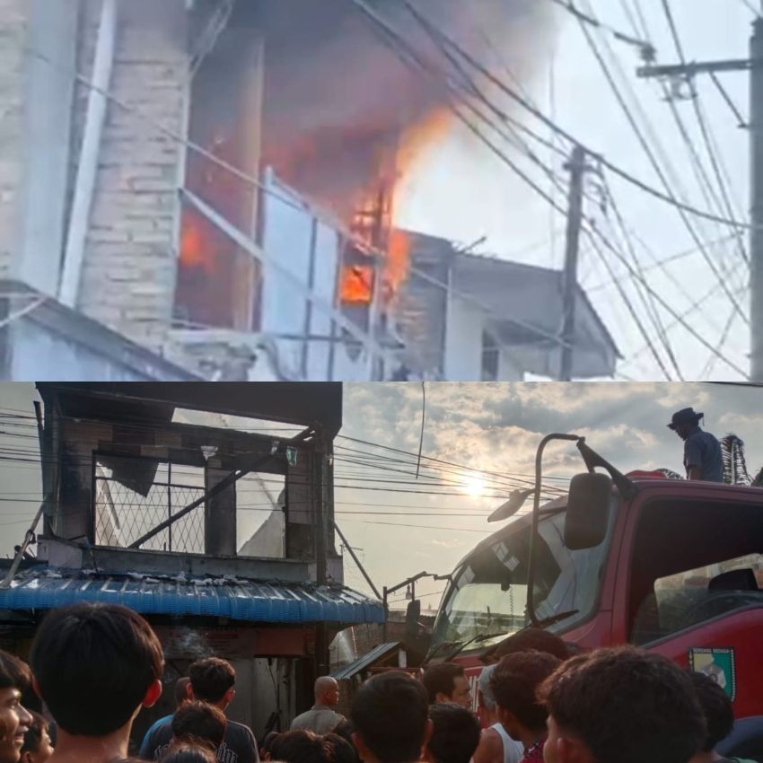 Ruko Dua Lantai di Tanjungberingin Hangus Terbakar
