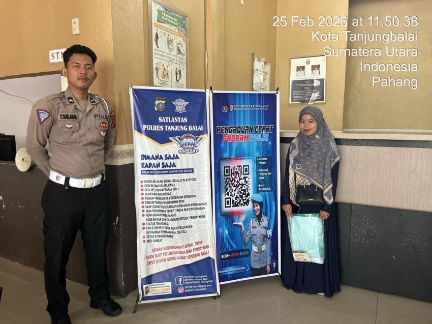 Tingkatkan Pelayanan, Sat Lantas Polres Tanjungbalai Gelar Program Polantas Menyapa
