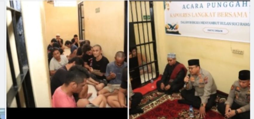 Sambut Ramadan, Polres Langkat Gelar Punggahan Bersama Tahanan