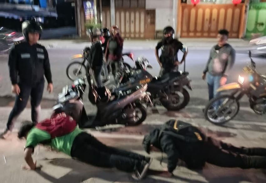Beri Efek Jera, Timsus Dayok Mirah Amankan Tiga Motor Knalpot Brong saat Patroli Malam