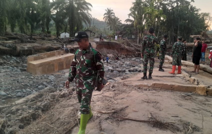 Danrem 023/KS Targetkan Jembatan Gantung Barus Rampung Dua Pekan