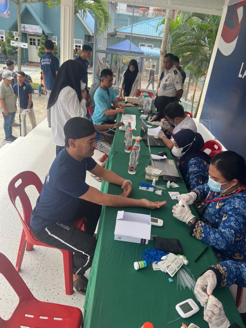 Lapas Labuhan Ruku Lakukan Pemeriksaan Kesehatan Gratis Kepada Warga Binaan