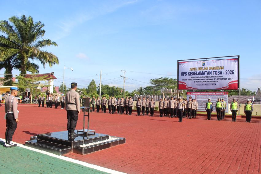 Polres Simalungun Gelar Apel Pasukan Operasi Keselamatan Toba 2026