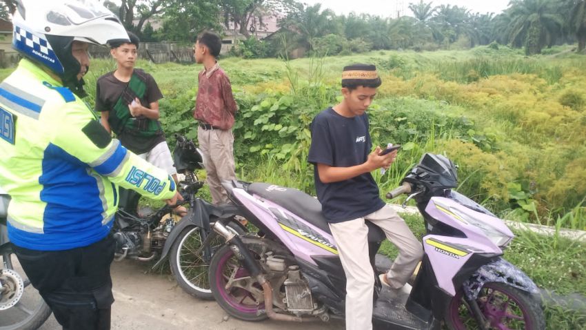 Cegah Balap Liar, Satlantas Polres Sergai Patroli Asmara Subuh