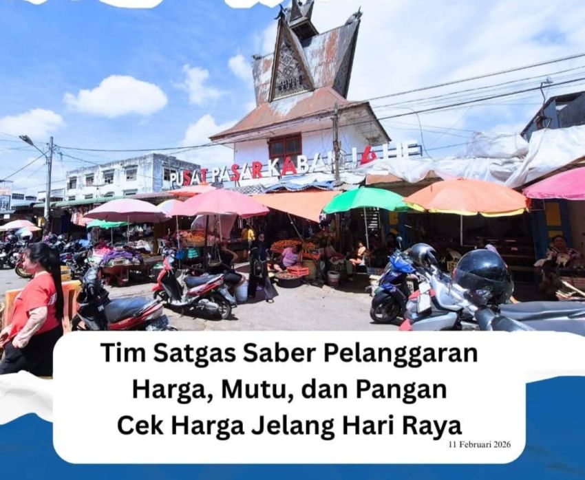 Tim Satgas Saber Cek Stabilitas Harga di Pusat Pasar Kabanjahe