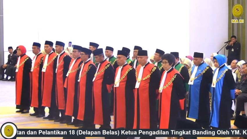 Ketua MA Lantik 18 Ketua Pengadilan Tingkat Banding