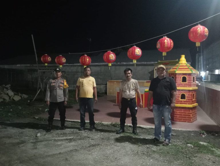 Patroli Malam Jelang Imlek, Polsek Medang Deras Perketat Pengamanan Rumah Ibadah.