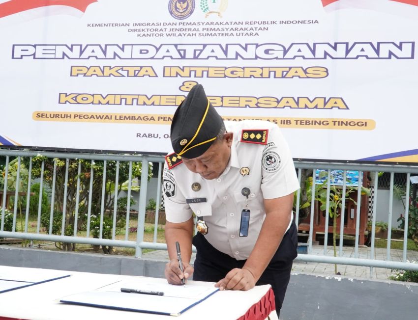 Lapas Tebingtinggi Deklarasikan Zona Integritas Menuju WBBM