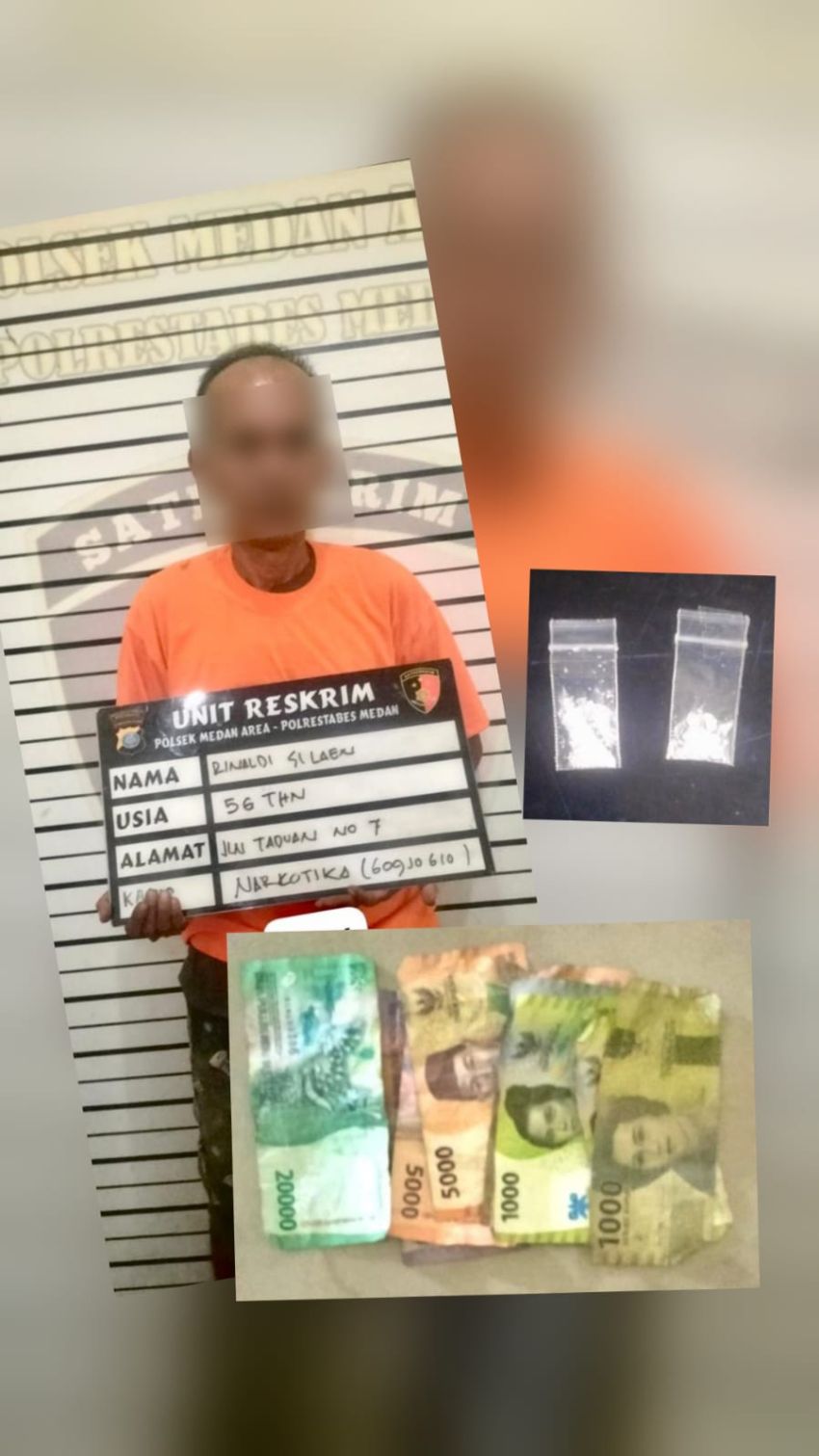 Edarkan Sabu, Pria 56 Tahun Diciduk Polsek Medan Area