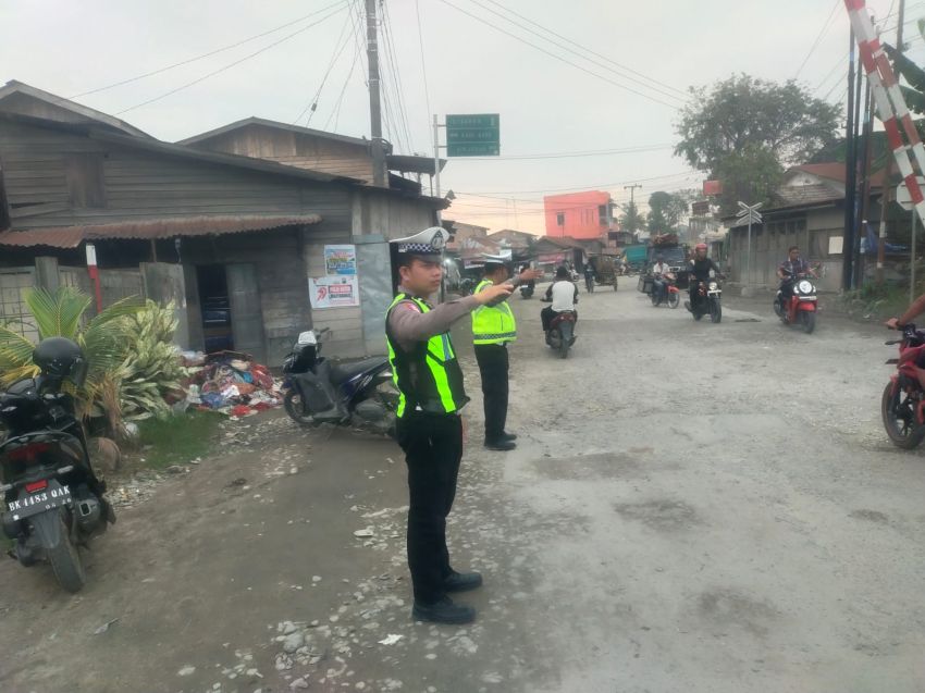 Ops Keselamatan Toba, Satlantas Gelar Patroli Sore di Tanjungbalai