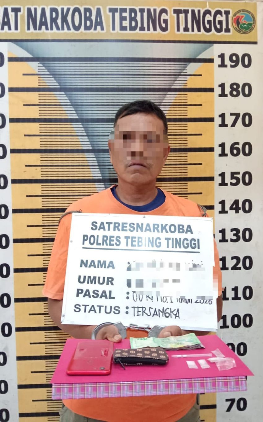 Miliki Sabu, Seorang Pria Diringkus Polresa Tebingtinggi di Desa Binjai Sergai