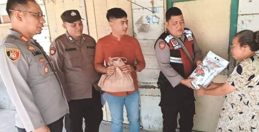 Polres Batubara dan Jajaran Salurkan Bantuan Sembako di Jumat Berkah