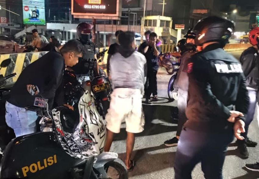 Patroli Subuh, Timsus Dayok Mirah Sikat Sepeda Motor Knalpot Brong di Pematangsiantar