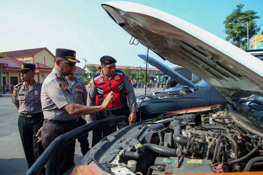 Polres  Belawan Laksanakan Pemeriksaan Ranmor Dinas