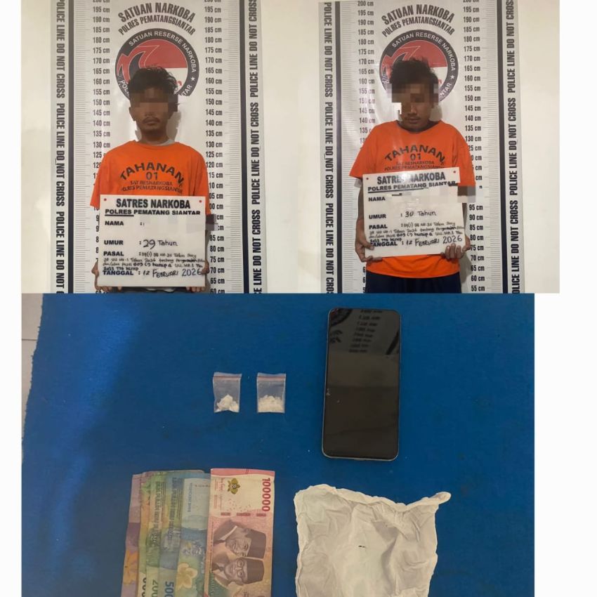 Polres Pematangsiantar Tangkap 2 Pemilik Sabu di Jalan Singosari