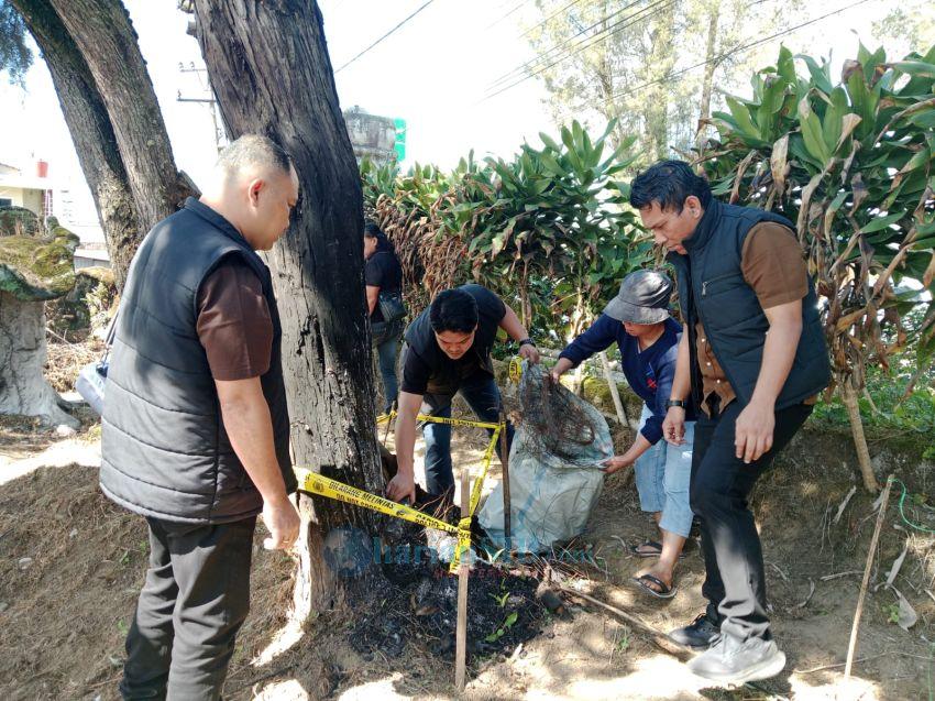 Polda Sumut Gelar Olah TKP di Lokasi Pengerusakan Taman Hotel GM Panggabean di Karo