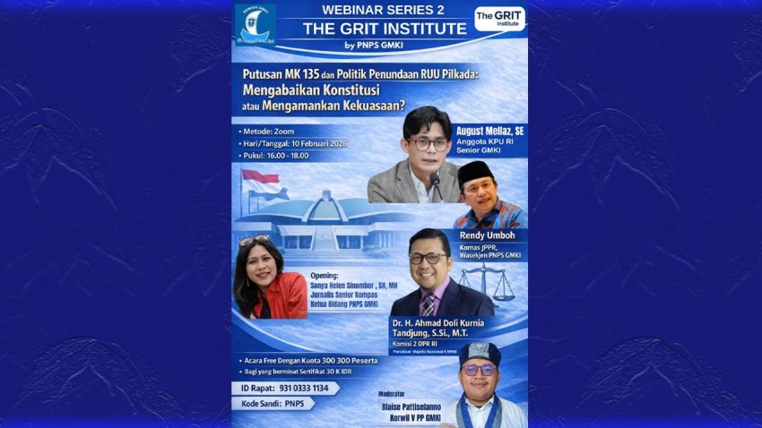 Webinar PNPS GMKI Soroti Putusan MK 135 dan Penundaan RUU Pilkada