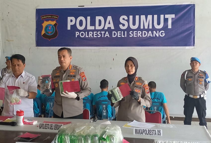 Selama 2 Bulan, Polresta Deliserdang Sita 33 Kg Lebih Sabu, 4 Kg Ganja dan 500 Butir Ekstasi
