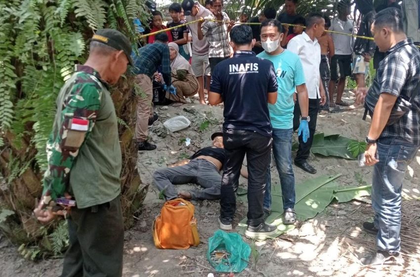 Warga Perbaungan Geger, Pria 55 Tahun Ditemukan Tewas di Perkebunan Sawit