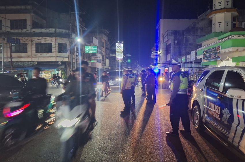 Tekan Potensi Kriminalitas, Polres Tebingtinggi Laksanakan Patroli Blue Light