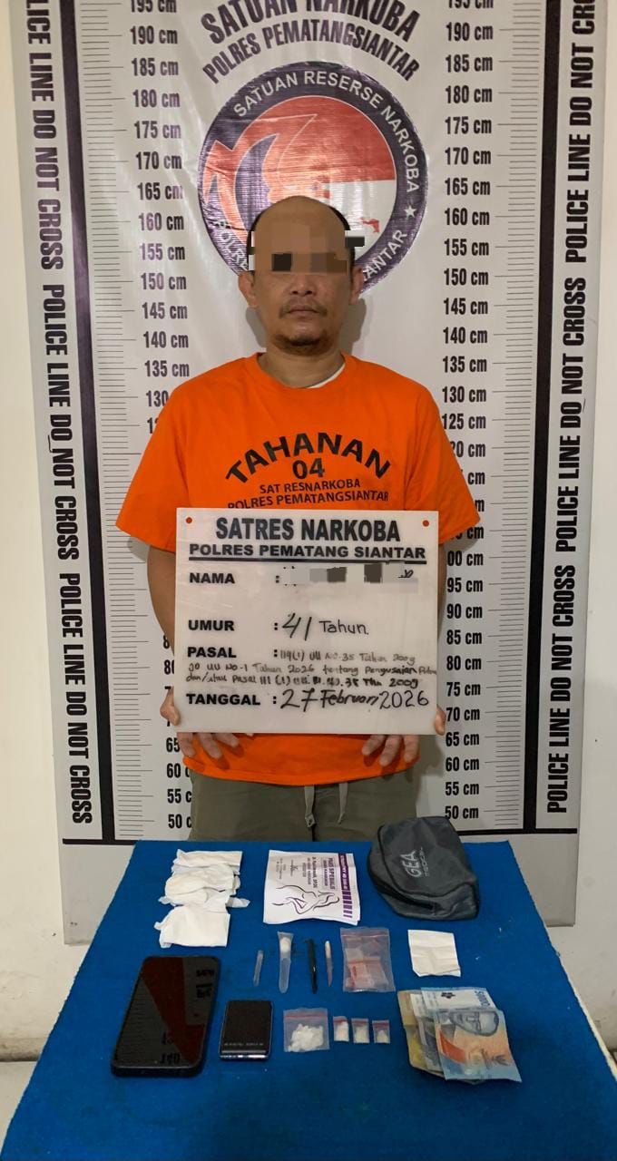 Buang Sabu ke Aspal, Pria di Siantar Barat Dibekuk Polisi