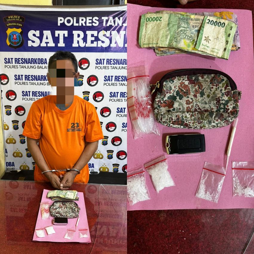 Seorang Pria Diringkus Polisi di Tanjungbalai, 14 Gram Sabu dan Timbangan Diamankan