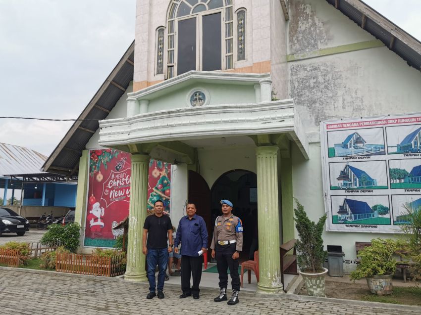 Patroli Rutin, Polres Tanjungbalai Amankan Gereja