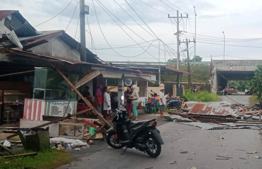 Angin Kencang Rusak Puluhan Rumah di Pagarmerbau, Deliserdang