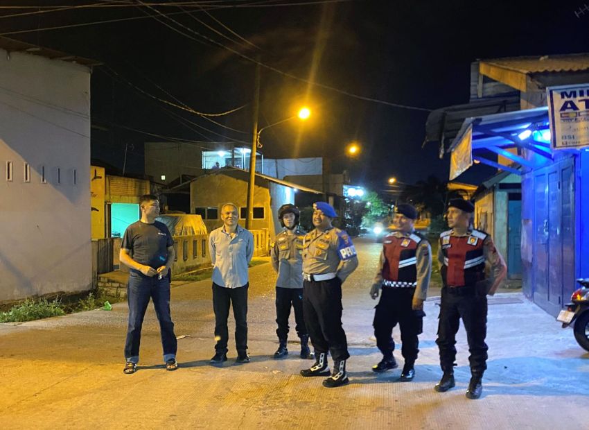 Cegah Aksi Pencurian, Polres  Belawan Patroli Malam di Permukiman Warga