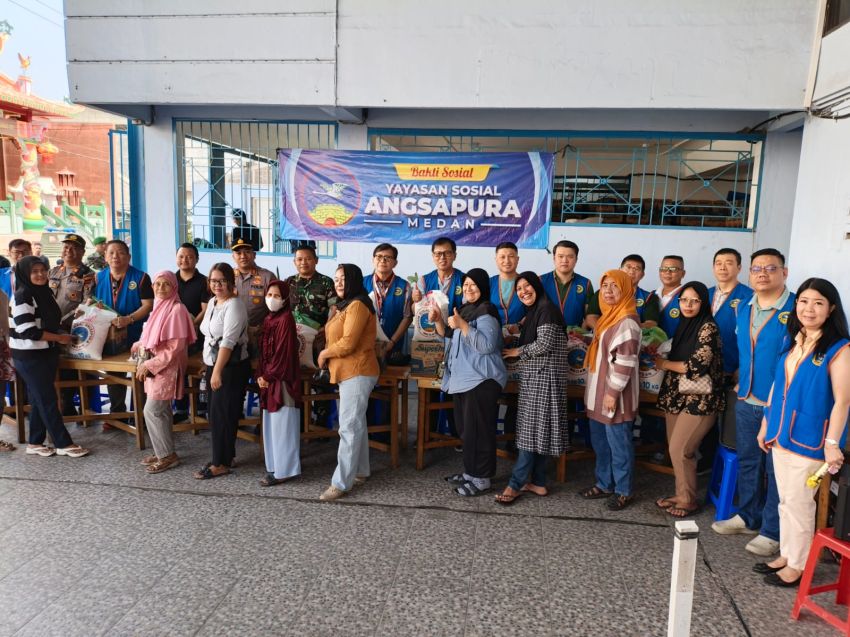 Angsapura Serahkan 350 Paket Sembako Idul Fitri Kepada Warga di Kawasan Medan Area dan Sekitarnya