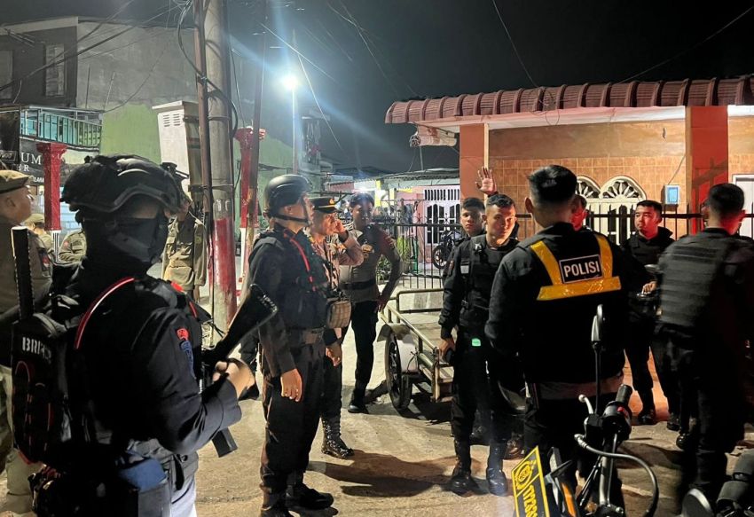 Polres Belawan, Brimob dan Ditsamapta Polda Sumut Gelar Patroli KRYD