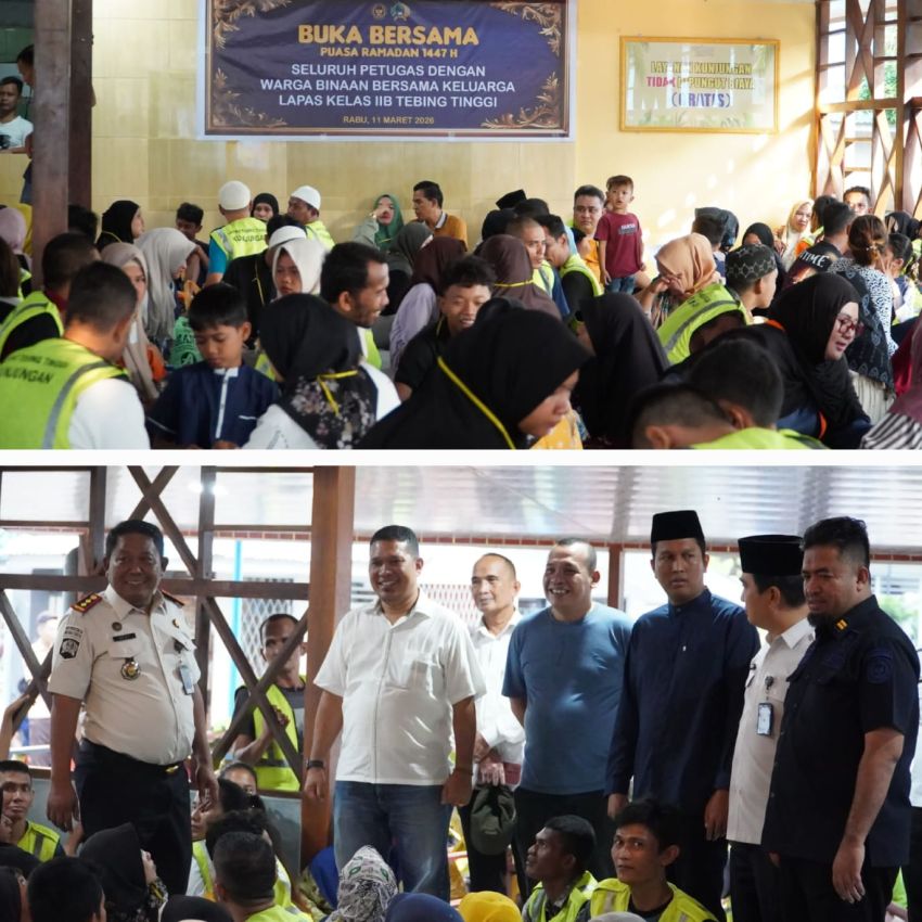 Momen Melepas Rindu, Lapas Tebingtinggi Buka Puasa Bersama WBP dan Keluarganya